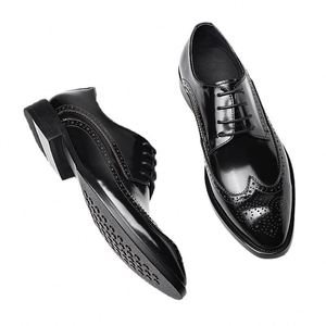 Zapatos de Diseñador de Buena Calidad para Hombre, de Cuero Genuino, Transpirables, con Cierre de Cordones, Punta Puntiaguda, Ligeros, Antideslizantes, para Primavera/Verano, Oficina - Product Image 3