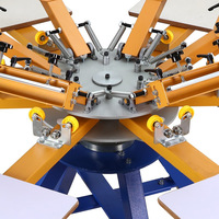 Nouvelle machine d'impression sérigraphique manuelle Meichao à 6 stations, multicolores, pour t-shirts, textiles, tissus, imprimante sérigraphique polyvalente