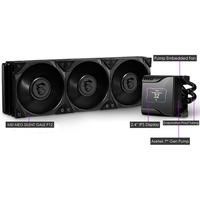 MSI MEG CORELIQUID S360 360 Radiador enfriador de agua de CPU integrado Soporte de enchufe AMD AM4/FM2 +/FM2/FM1/AM3 +/AM3/AM2 +/AM2