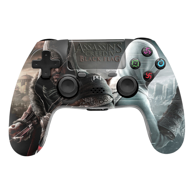 2021 Latest Wireless 4.0 BT Six-axis Programmable Dual-vibration for PS4 Game Controller with the Appearance of PS4