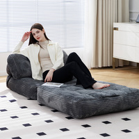Canapé paresseux compressible sous vide, pliable, en tissu, carré, minimaliste, moderne, une place, éponge haute densité, pour salon