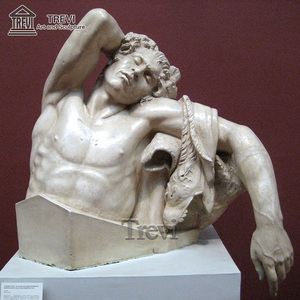 Escultura de Mármol del Satir Durmiente, Obra de Arte Griega Famosa de Museo, Escultura Barberini - Product Image 2