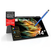 Nouvel ordinateur portable/tablette 2-en-1 Intel 360 pliable 14 pouces à double écran tactile, Windows 11, SSD, double carte graphique dédiée pour les professionnels anglophones