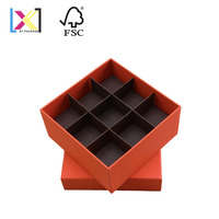 Boîtes en carton rigide avec logo personnalisé, couvercle et base amovibles, boîte cadeau, boîte en papier pour chocolat, dessus et dessous
