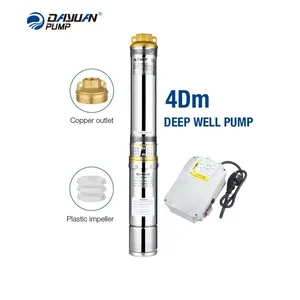 Dayuan Dm 4 Inch 1.5HP 380V Điện Nước Sạch Sâu Vâng Bơm Công Suất Lớn Ba Giai Đoạn Khoan Vâng Bơm Chìm