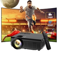 Mini projecteur portable Android 9 LED 1080P LCD avec son stéréo HIFI et fonction 3D, mise au point automatique, pour cinéma maison, chambre ou appartement