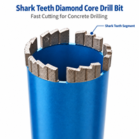 Segment de diamant à dents de requin Tengrui haute efficacité pour foret à béton, perçage humide, coupe rapide, garantie 1 an