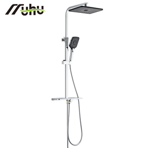 Juego de Columna de Ducha Ajustable con Cabezal de Lluvia, Montado en la Pared, de Acero Inoxidable, para Ahorro de Agua, para Baño - Product Image 5
