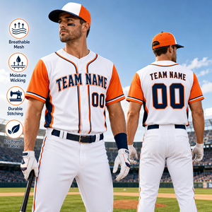 Maillot de baseball personnalisé - T-shirt de baseball personnalisé, uniforme sportif pour hommes, femmes, adultes, garçons - Créez vos propres maillots personnalisés - Product Image 2