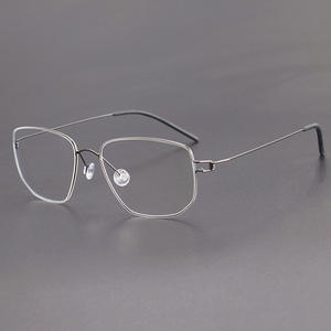 <span class=keywords><strong>Selim</strong></span> Custom Designer grande marrone titanio occhiali da vista montature per le donne comodo stile Vintage quadrato modello di stampa - Product Image 3