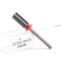 Fournitures professionnelles pour ongles : Fraise à ongles en carbure de tungstène de 5.35 mm, forme barillet, à chanfreiner, pour gel et polissage, sécurisée, pour l'élimination des cuticules