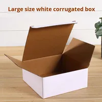 Boîte ondulée blanche avec impression UV Carton à trois couches de grande taille 22-25cm pour l'emballage de petits appareils Stock de lumière LED