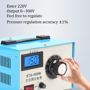Reguladores de Voltaje Monofásicos <span class=keywords><strong>STG</strong></span> de 500W, de 0v a 300v, Transformador de Aislamiento, Estabilizadores Automáticos Ajustables - Product Image 2