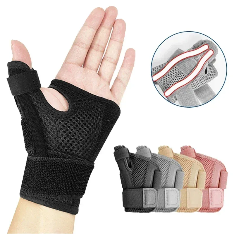 Flexible Splint Wrist Thumb Support Brace for Tendonitis Arthritis Breathable Thumb Protector Guard Fits Right and Left Hand