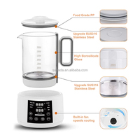 Bouilloire à eau pour bébé 1,5 L en verre, vente directe usine, préparateur de lait pour bébé à température constante 24h, pour usage domestique