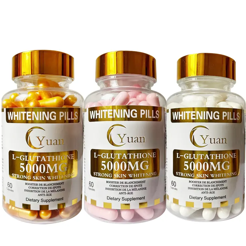 5000MG 5X extra whitening Blast booster glutathione capsules vitamin C collagen skin whitening pills
