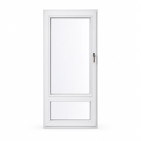 Fenêtre à battant horizontale en PVC de conception française avec double vitrage trempé, cadre blanc pour cuisine et chambre