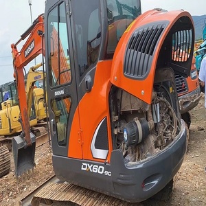 Miniexcavadora de Ruedas Usada DX60W de 60W, Excavadora Anfibia de 6 Toneladas en Venta en Buenas Condiciones - Product Image 6