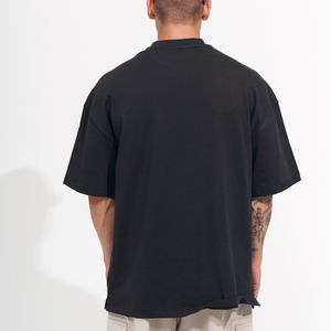เสื้อยืดโอเวอร์ไซส์ผ้าแคนวาสพิมพ์โลโก้ผู้ชาย สไตล์สตรีทแวร์ลำลองสั่งทำได้ ระบายอากาศดี เป็นมิตรกับสิ่งแวดล้อม ไม่ยับง่าย สีพื้น ขายส่ง - Product Image 2