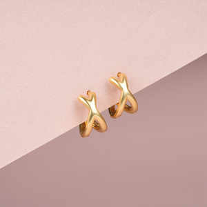 CANNER Joyería Geométrica para Mujer al por Mayor, Pendientes de Aro Minimalistas Chapados en Oro de 18k, Novedad 2024, Joyería de Plata 925 - Product Image 2