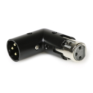 Excellente qualité coque en aluminium corps noir raccord Audio coude connecteurs <span class=keywords><strong>XLR</strong></span> <span class=keywords><strong>adaptateur</strong></span> <span class=keywords><strong>XLR</strong></span> 90 degrés pour Instruments électriques - Product Image 5