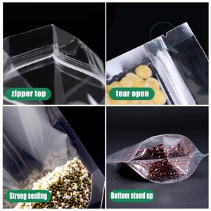 Wholesale Custom Food Grade Sealed Plastic Ziplock <b>Bag</b> Transparent Clear Packaging Customized Personalized Logo Mylar Zipper <b>Bag</b> - Product Image 3