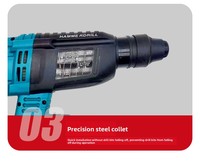 Marteau perforateur rotatif sans fil 21V, sans balais, 26mm de diamètre de perçage, 900 tr/min, 4500 fr/min, outils de construction pour murs en béton
