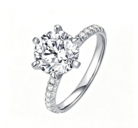 Bague de fiançailles en or pur 18 carats/PT950, diamant cultivé en laboratoire Blz 1-5 carats D VVS, bijoux fins romantiques pour femme