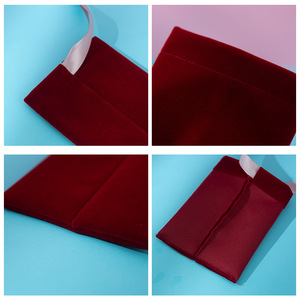 Vikende Velvet Jewelry Bags Rectangle Drawstring Gift Packaging With Logo Custom Printing Wholesale - Product Image 3