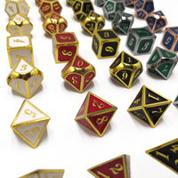 Jeu de dés de jeu mdn/rpg polyédrique en métal personnalisé en usine pour jeu de société