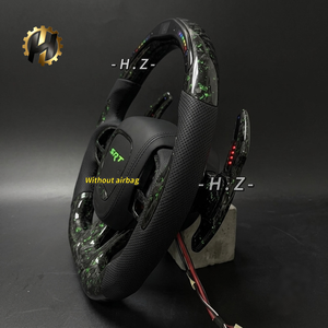 Volant en fibre de carbone forgé vert HZ avec LED pour Dodge Charger Challenger SRT Scat Pack 2016 2017 2019 2020 2021 2022 2023 - Product Image 3