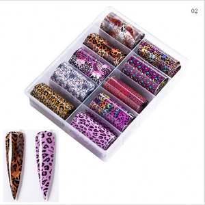 Lot de 10 rouleaux/boîte de stickers adhésifs 3D pour nail art, motifs floraux, transferts, fleurs, breloques, décalcomanies acryliques pour décorations d'ongles en plastique - Product Image 3