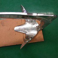 Ancre de bateau de style Bruce Xinao Marine en acier inoxydable 316, finition argent poli, ancre à griffes marine pour yacht et bateau