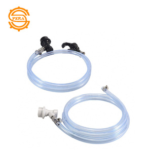 Línea de gas CO2 de PVC 3 <span class=keywords><strong>pies</strong></span> 5 <span class=keywords><strong>pies</strong></span> línea de tubo de manguera de cerveza con grifo y desconexión de barril de bloqueo de bola - Product Image 1