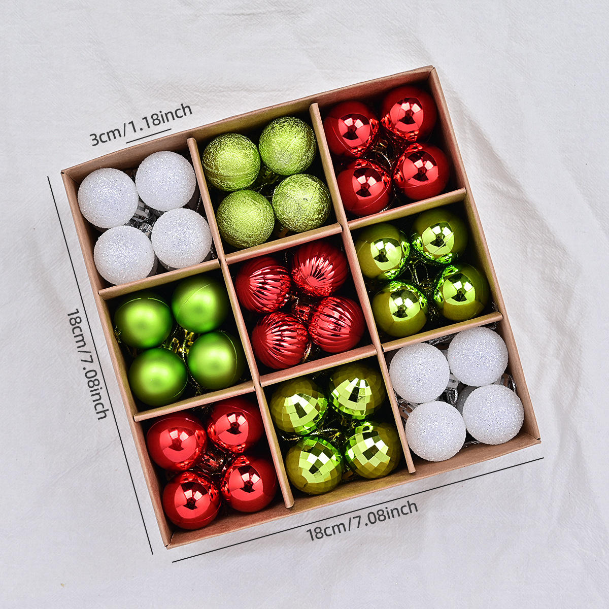 ผลไม้3cm-72สีเขียว + สีแดง