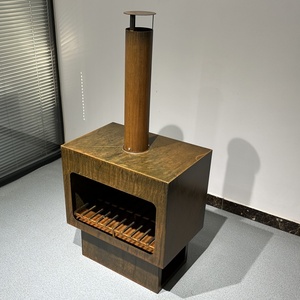Gỉ corten thép ngoài trời Vườn lò sưởi phong cách hiện đại lớn <span class=keywords><strong>log</strong></span> Burner - Product Image 4