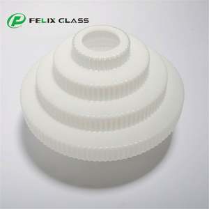 Cúpula de Cristal Blanco Ópalo para Lámpara Colgante, Tamaño Mediano, con LED Regulable para Cuidado de la Vista, Iluminación Interior/Exterior - Product Image 1