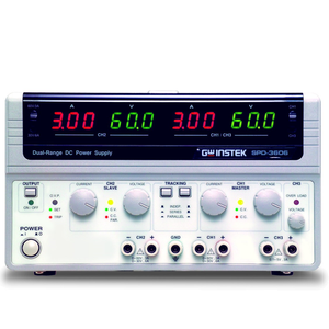 Alimentation électrique CC double sortie double plage SPD-3606 0-36V 0-6A CH1/CH2 0-30V/60V 3A/6A, série Gwinstek, mode série/parallèle, 110-220V AC - Product Image 1