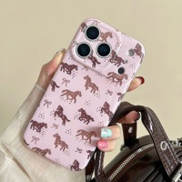Étui de téléphone anti-chute IMD à écran plein écran avec motif de poney |   Protection en matériau TPU flexible | Motif de poney de dessin animé |   Housse de protection complète