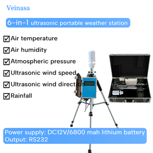 Station météo portable à ultrasons AWS006A03, capteur météorologique 6-en-1 pour l'agriculture, support rétractable, personnalisable OEM - Product Image 6