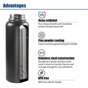 Groothandel Dubbele Wand Thermische Vacuüm Kolf Sport Waterfles Fles Roestvrij Staal Thermosfles Vacuüm Fles & Thermosflessen - Product Image 3