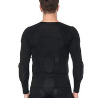 Chemises de protection corporelle pour enfants, t-shirt de Compression rembourré à manches longues, protection de la poitrine sur les épaules, combinaison pour le Football, le basket, le Rugby