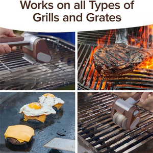 Wholesale Roller Brush with <b>Replaceable</b> Head Stainless Steel Cleaner Rechargeable Barbecue Tools - Product Image 2