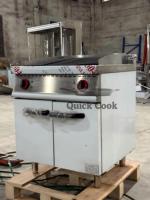 Barbecue commercial à pierre de lave électrique/gaz avec armoire de rangement pour la cuisson de steaks et de grillades en restaurant