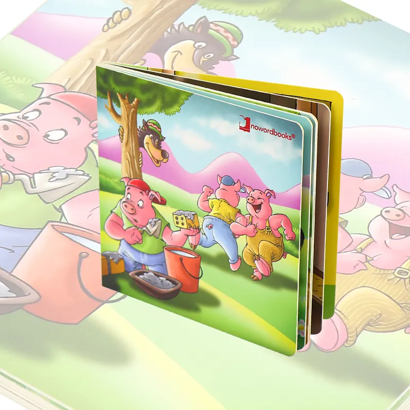 Eco Friendly personalizado 6x6 niños imágenes libro de cuentos colorido educativo niños tablero libros impresión personalizada tablero libros