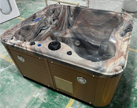 Villa SPA avec piscine extérieure en acrylique pour 3 personnes, baignoire spa d'hôtel et panneau intelligent à température constante