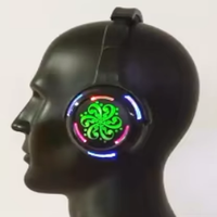 Casque Silent Disco RF988 pour Fêtes, Films en Plein Air – Casque DJ Sans Fil 3 Canaux avec Lumières LED Stylées et Coussinets Confortables