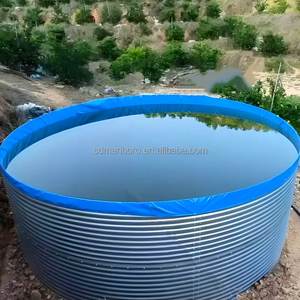 5,000 galon çelik su tankları oluklu sarnıç tankları yağmur suyu depolama için galvanizli Metal sarnıçlar ve tanklar - Product Image 2