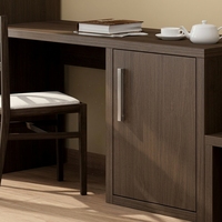 Maßgefertigtes Europäisches Modernes 5-Sterne Apartment-Hotel Schlafzimmer-Set Teak California King Bettgestelle Melamin-Kleiderschränke
