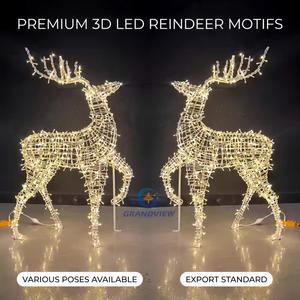 Produits OEM ODM, lumières de Noël pour intérieur et extérieur, festival, IP65, motif de <span class=keywords><strong>cerf</strong></span> 3D, lumières de rue, décorations - Product Image 2